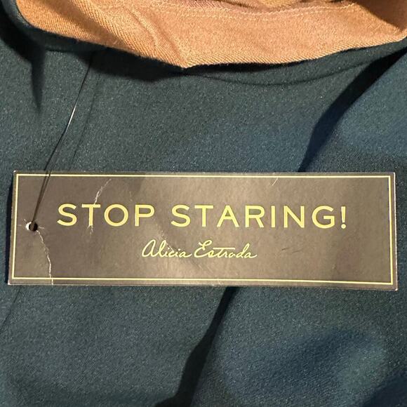 NWT Stop Staring! Army Green Raileen Fitted Dress Plus 16 - Picture 8 of 11